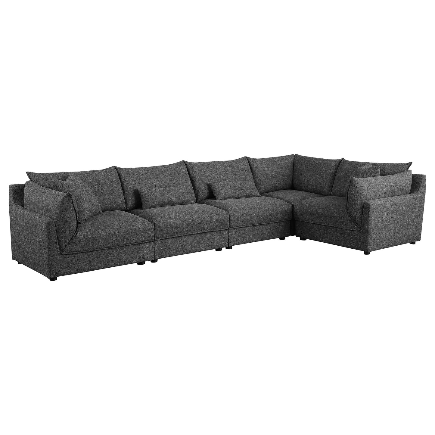 Sasha  Upholstered Modular Sectional Sofa Barely Black