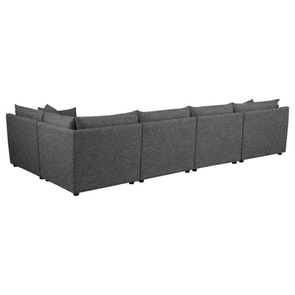 Sasha  Upholstered Modular Sectional Sofa Barely Black