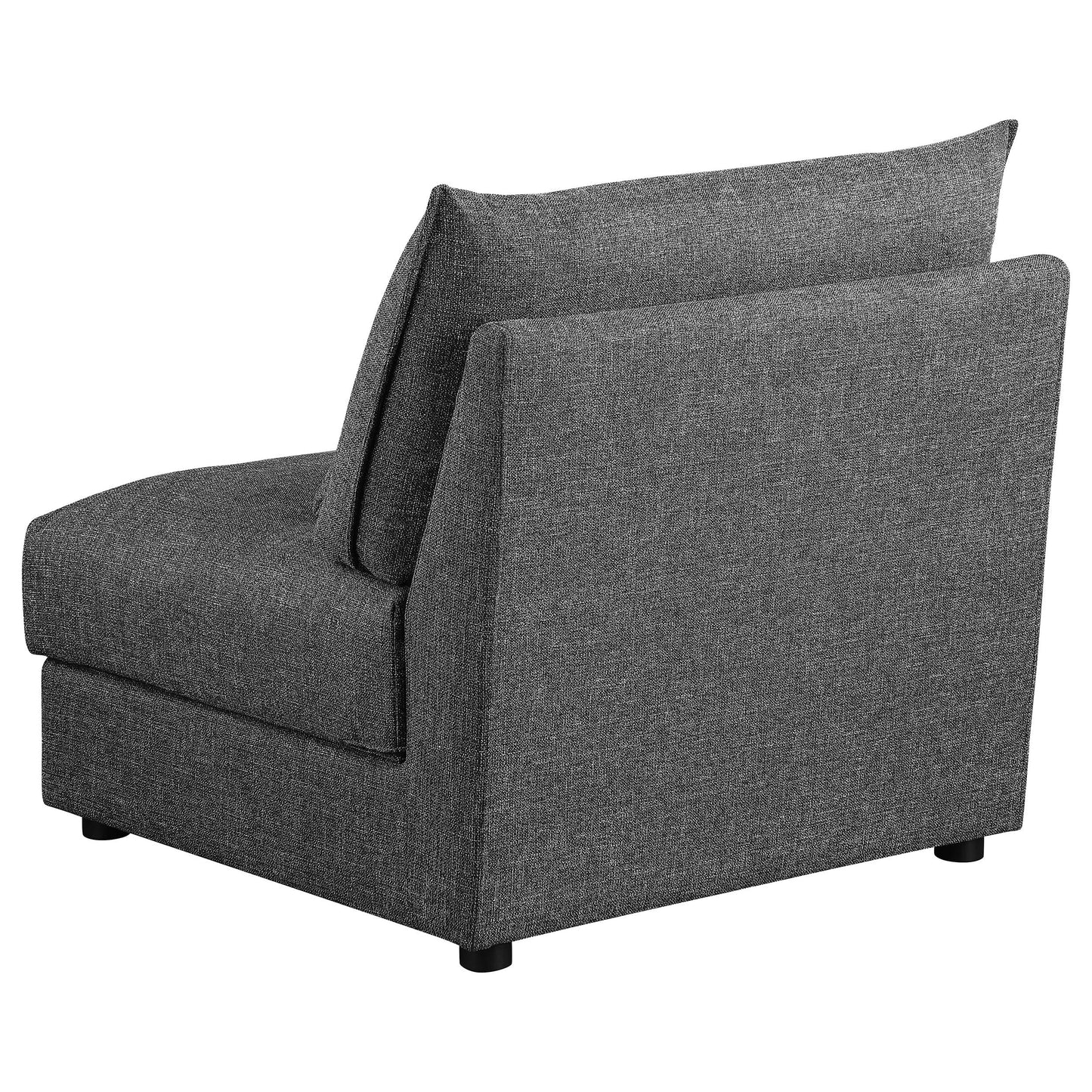 Sasha Upholstered Armless Chair Barely Black