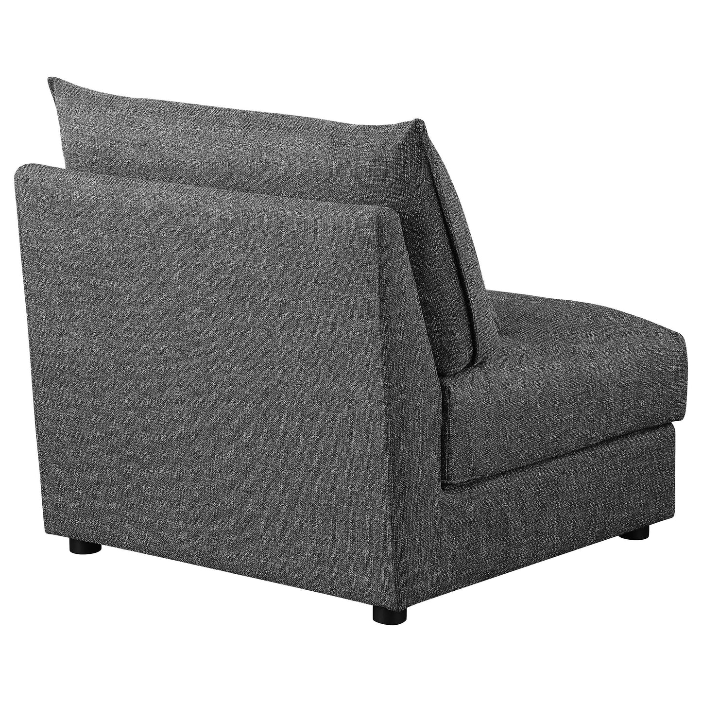 Sasha Upholstered Armless Chair Barely Black