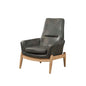 Dolphin Top Grain Leather Accent Chair