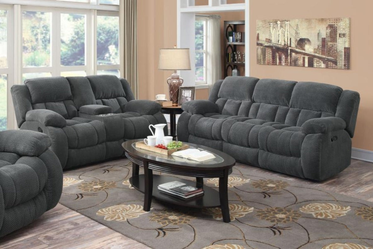 Weissman Upholstered Tufted Living Room Set Grey