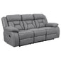 Higgins Pillow Top Arm Upholstered Motion Sofa Grey