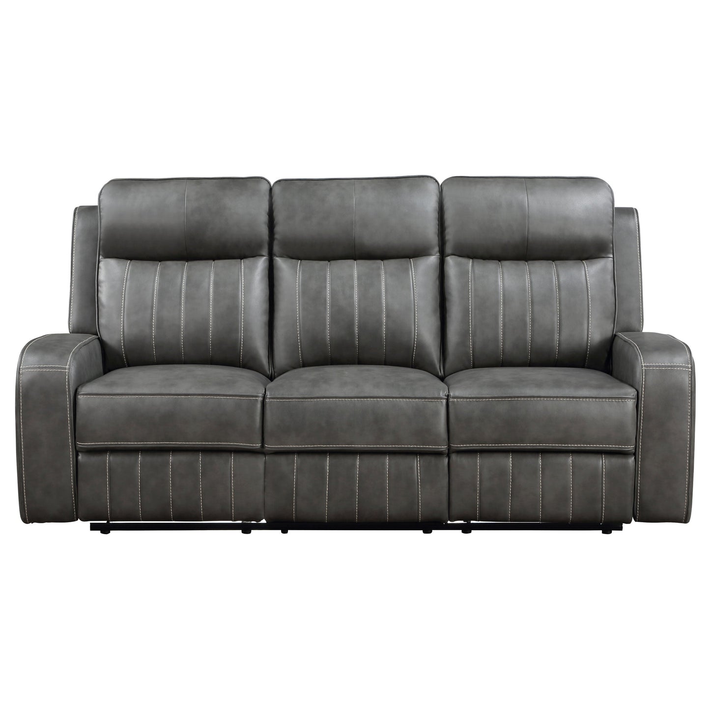 Raelynn Upholstered Motion Reclining Sofa Grey