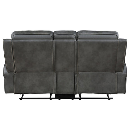 Raelynn Upholstered Motion Reclining Loveseat Grey