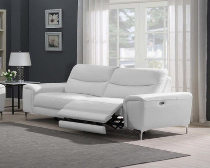 Largo Upholstered Power Sofa White