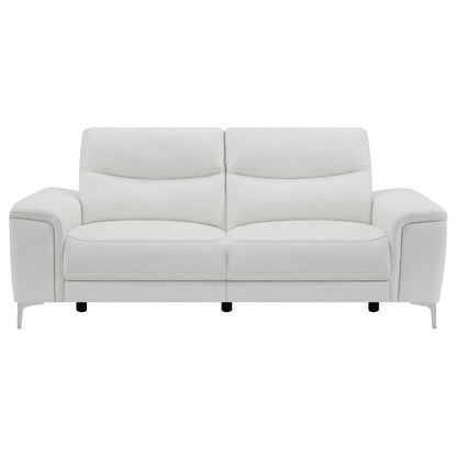 Largo Upholstered Power Sofa White