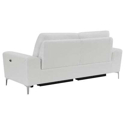 Largo Upholstered Power Sofa White