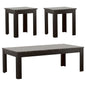 Rhodes 3-piece Faux-marble Top Occasional Table Set Black