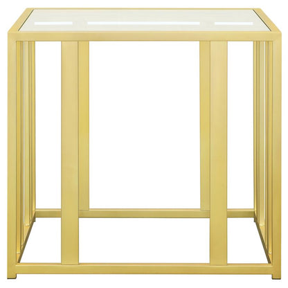 Adri Metal Frame Table Matte Brass