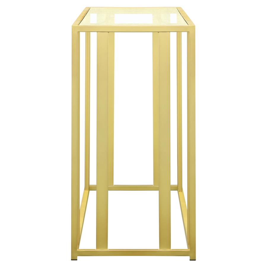 Adri Metal Frame Table Matte Brass