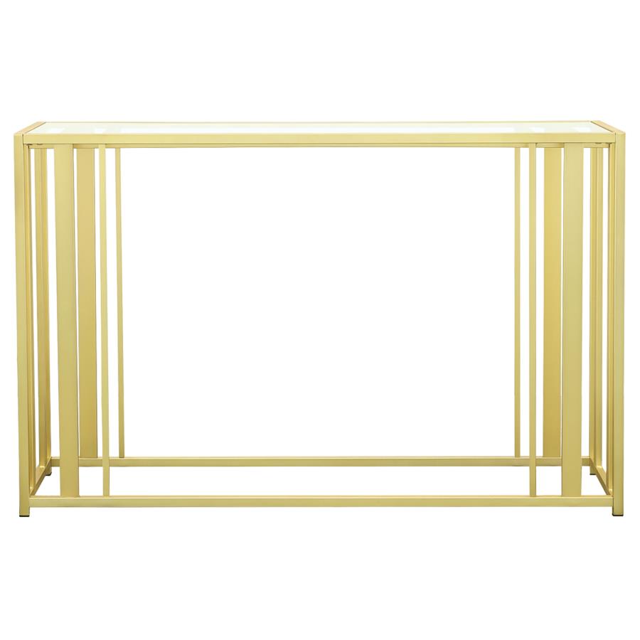 Adri Metal Frame Table Matte Brass