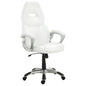 Bruce Adjustable Height Office Chair White and Silver