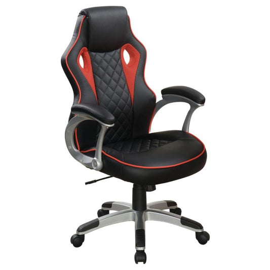 Lucas Upholstered Office Chair Black and Red