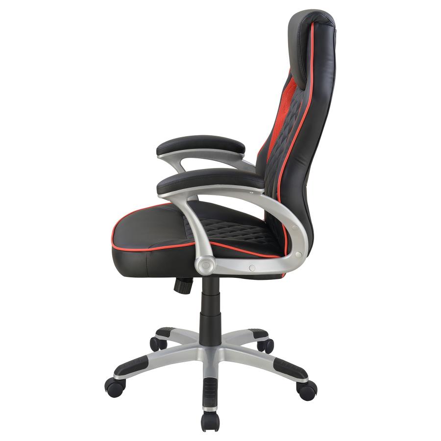Lucas Upholstered Office Chair Black and Red
