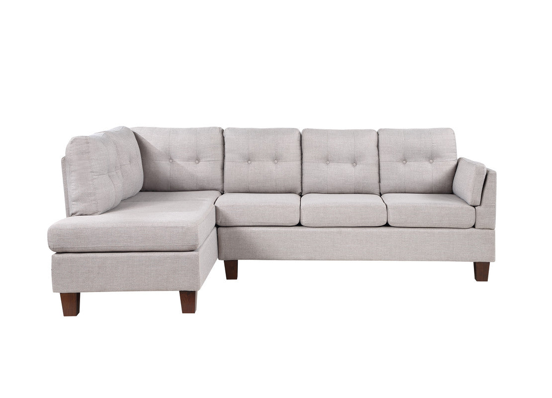 Dalia Linen Modern Sectional Sofa with Left Facing Chaise