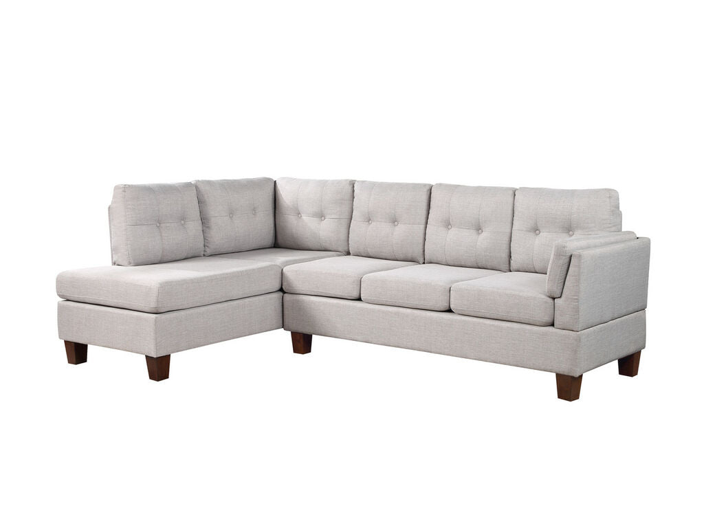 Dalia Linen Modern Sectional Sofa with Left Facing Chaise