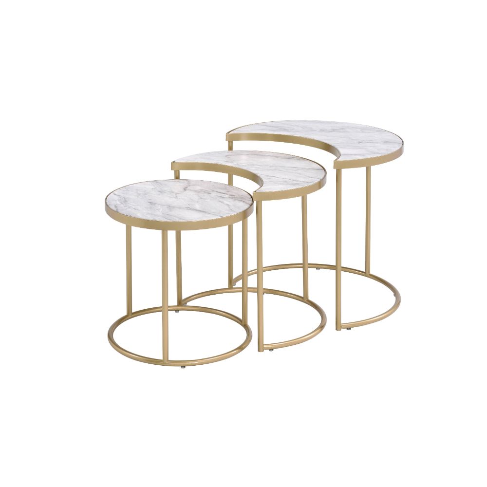 Anpay Round 24"Dia Nesting Table Set