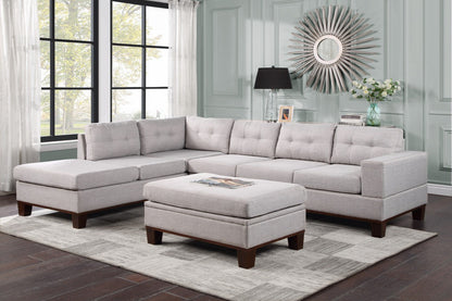 Leo Fabric Reversible Sectional Sofa