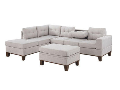 Leo Fabric Reversible Sectional Sofa