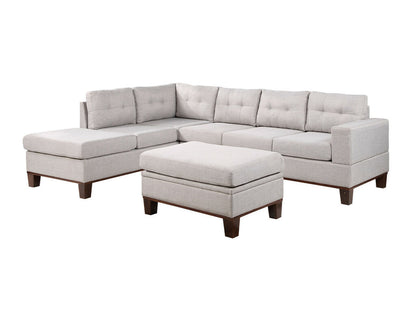 Leo Fabric Reversible Sectional Sofa