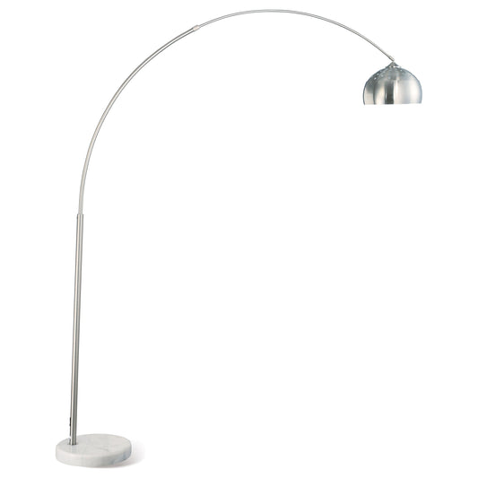 Krester Arched Floor Lamp Brushed Steel and Chrome