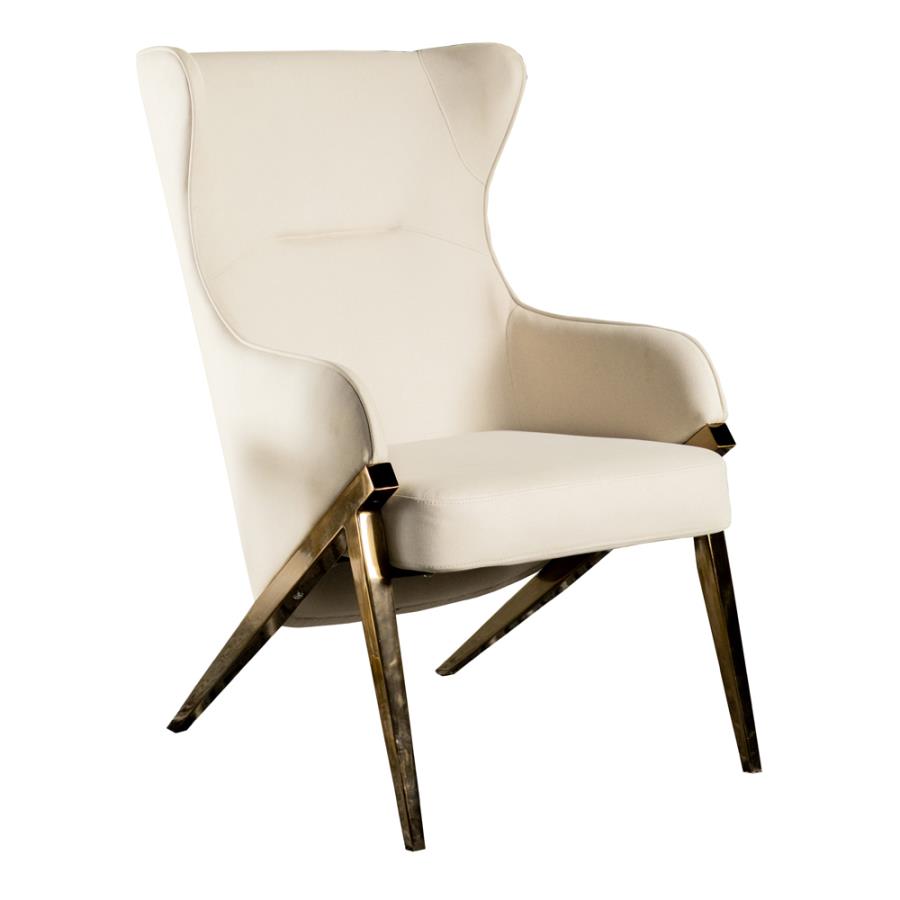 Walker Upholstered Accent Chair Cream/Slate and Bronze
