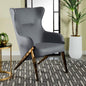 Walker Upholstered Accent Chair Slate and Bronze