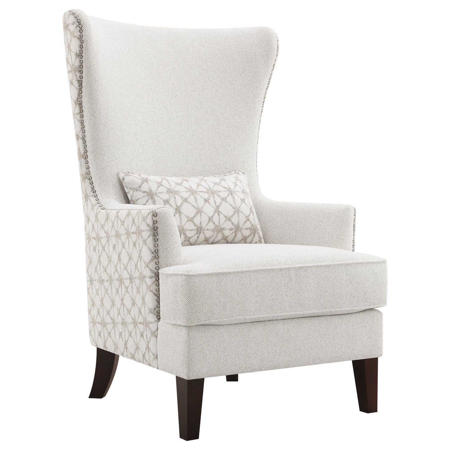 Pippin Upholstered High Wingback Accent Chair Cream