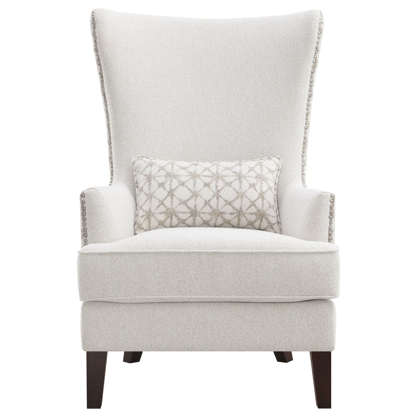 Pippin Upholstered High Wingback Accent Chair Cream