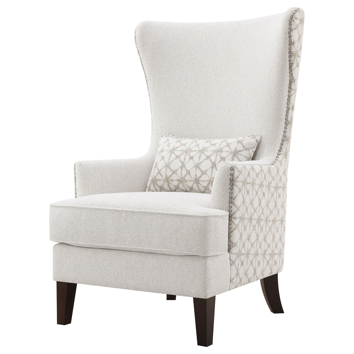 Pippin Upholstered High Wingback Accent Chair Cream