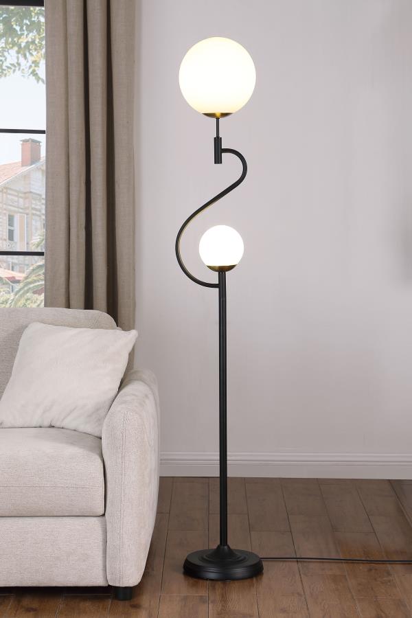 Dacki 69-inch Dual Spherical Bulb Metal Floor Lamp