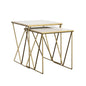 Bette 2-piece Nesting Table Set White and Gold