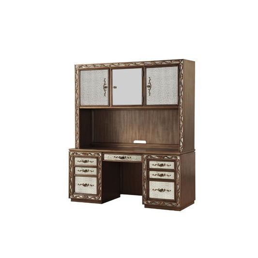 Orianne 7 Drawers 66"L Executive Computer Desk with Hutch