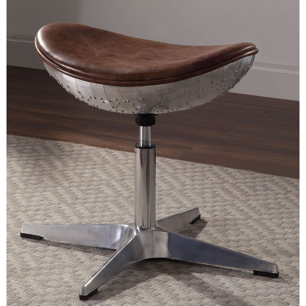 Brancaster Top Grain Leather Stool