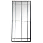 Annetta Rectangular Window Pane Wall Mirror Black