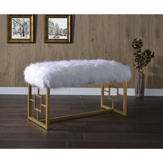 Bagley II 38"L Upholstered Bench with Trestle Base