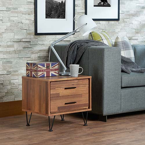 Deoss Rectangular 2 Drawers Accent Table