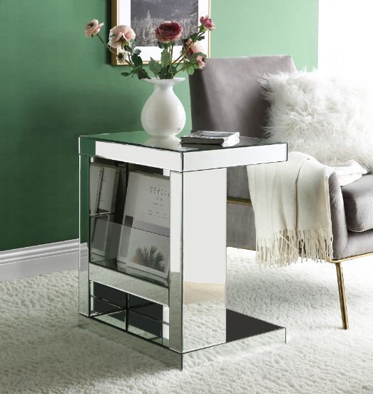 Dominic 20"L Glam Rectangular Accent Table