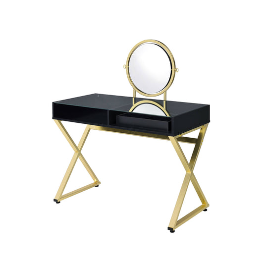 Coleen 42"L Vanity Desk with Mirror & Jewelry Tray