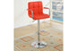 ADJUSTABLE BARSTOOL RED 37-45H MW F1557