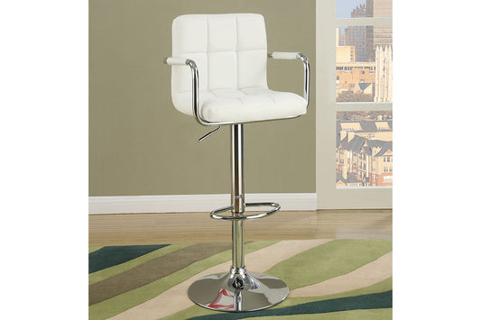 BARSTOOL ADJ 37"-45"H WHITE MW F1568