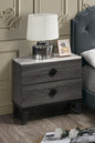 F5451 Nightstand Marble Top Grey