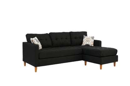 2PCS SECTIONAL BLACK