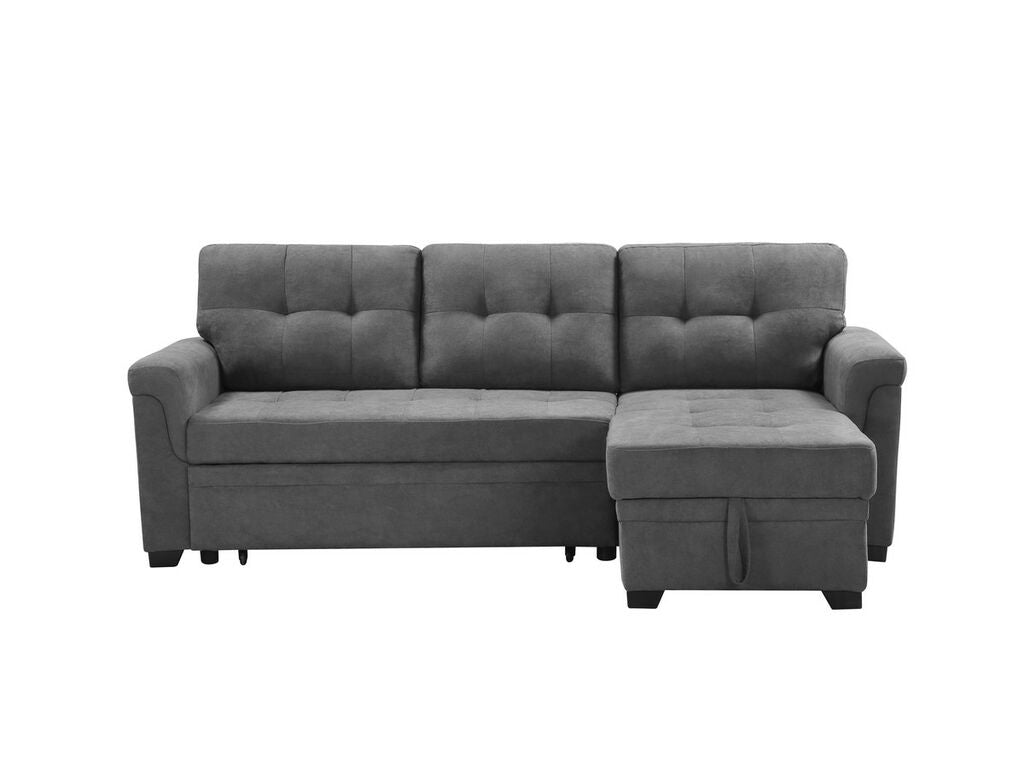 Lucca Reversible Sleeper Sectional Sofa with Storage Chaise