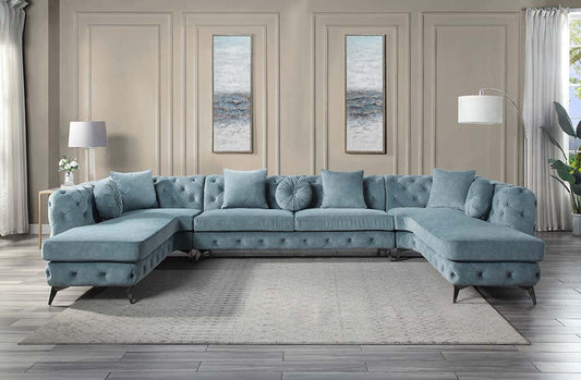 Atronia 164"L Sectional Sofa with 7 Pillows