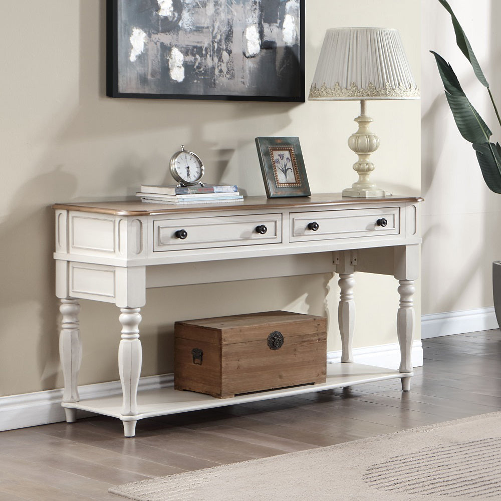 Florian Rectangular 2 Drawers Sofa Table