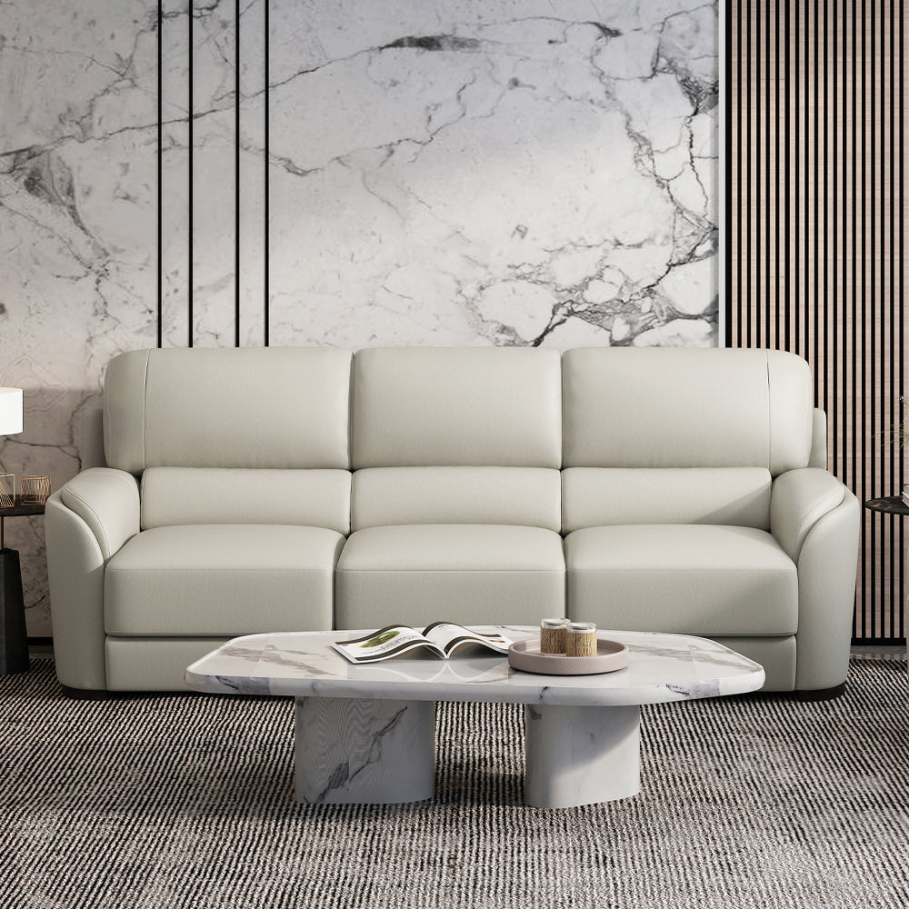 Edrice 93"L Top Grain Leather Sofa