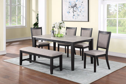 F2607 6 Pcs Dining Set Two-Toned Finish