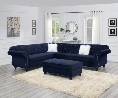 F6434 4-PCS Sectional Indigo